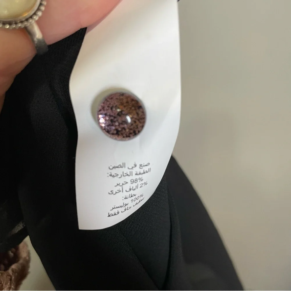 Kate Spade Wallflower Puff Shoulder Chiffon Blouse
